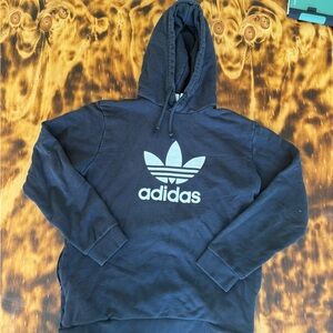 Adidas Black Hoodie with Zipper Pockets
